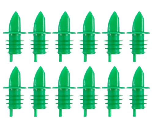 Soro Essentials- Free Flow Liquor Bottle Pourers Green Color Plastic