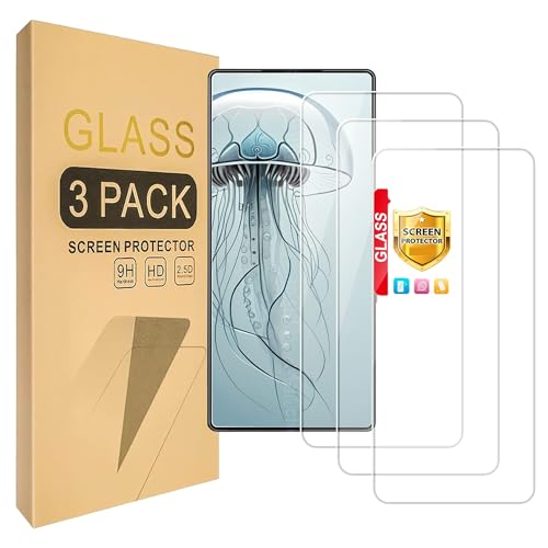 Lucyliy [3 paquetes] Protector de Pantalla para Nubia Z50S Pro Protector de Pantalla Vidrio Templado, Cubierta Protectora [Dureza 9H][Alta Definición][Antiarañazos]