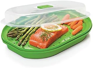 Prep Solutions by Progressive Microwavable Fish and Veggie Steamer, Steam Vent, Vegetable Steamer