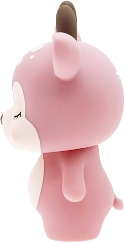 Miniatura 7 de H&W Lindo banco de dinero de ciervos (rosa) - Hucha irrompible, caja de dinero, banco de monedas, caja de monedas de ahorro de plástico para niños y