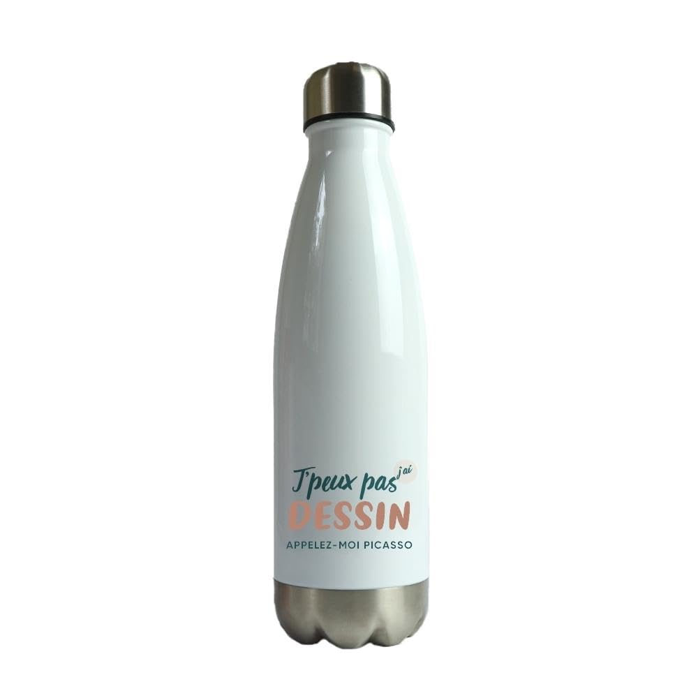 Gourde Personnalisable - J'peux Pas J'Ai Danse - Gourde Isotherme Personnalisée - 500ml - Bouteille Thermos avec Message - Idée Cadeau Original- Cadeau Homme - Cadeau Femme