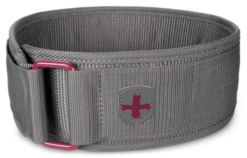 Harbinger 4" Nylon Women's Weightlifting Belt-Protects Lower Back and Abdomen,Thick and Flexible Nylon Web Provides Durability