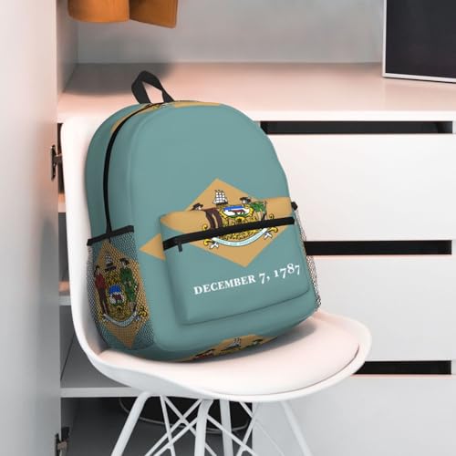 Sac à dos avec poches Delaware noir pour homme femme sac léger et compact quotidien