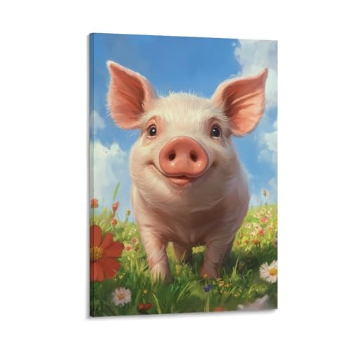 Tableau cochon décoration maison pour une ambiance tendre 30x45cm