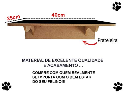 Playground de Gato MDF Crú Gigante 6 peças + Mimo