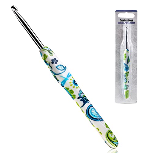 Image of 4.5mm Looen Crochet Hook, Ergonomic Handle for Arthritic Hands, Soft Rubber Grip Extra Long Knitting Needles for Crochet Beginners, Knitting Enthusiasts (4.5mm)