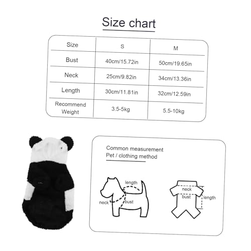 Disfraz para perro panda cálido y suave talla M miniatura 2