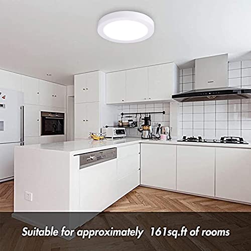 Dinglilighting Flush Mount Led Ceiling Light Fixture-24W Soft Daylight Flat Round Surface Mounted Downlight Lamp Lighting For Closet/Bedroom/Dining Room/Kitchen/Kids Room/Dorm Room #TOP4