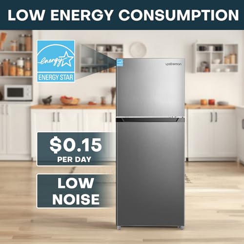 Upstreman BD116 11.6 Cu.Ft. Double Door Refrigerator In Stainless Steel thumb #5