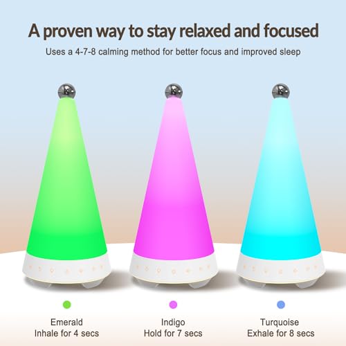 Mindfulness 4-7-8 Breathing Practice Machine with Sound & Light Guidance, Auditory and Visual Meditation “Breathing Tree” for Stress & Anxiety Relief, Sleep Aid, with Night Light, Gift for Adults - Image 3