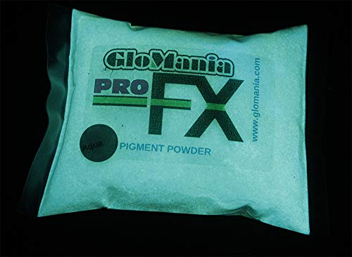 Glow In The Dark Powder, Fine Air Brush Aqua Pigment 1 Ounce #TOP1