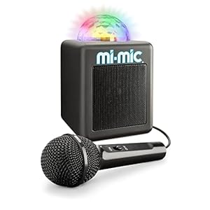 Mi-Mic Mini Speaker with MIC | Kids Karaoke Machine and Disco Cube Speaker, Portable with Bluetooth, Microphone, LED…