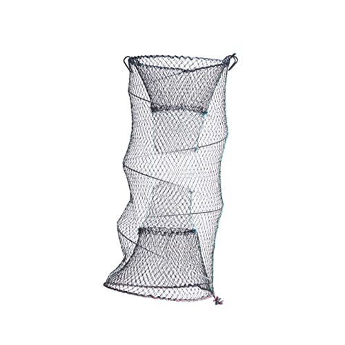 ARTSEWPLY Foldable Fishing Landing Net Portable Zinc Plated Mesh Trap for Catching Crab Lobster Shrimp Minnow Crayfish Suitable for Freshwater Saltwater Use