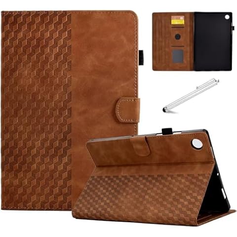 Fancity Case Fits Samsung Galaxy Tab A9 8.7 Inch 2023 (SM-X110/X115/X117), PU Leather Stand Case with Card Slot TPU Cover for All-New Galaxy Tab A9 8.7" 2023 Tablet, Brown Cover