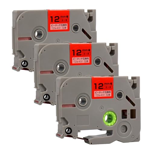 ygizuU[(brother)Ή s[^b`p ݊ TZe-431 / 12mm (e[v) 3Zbg ݊e[vJ[gbW 8m 䎆ɐ؂荞ݓŔ₷iƓlɎgp\