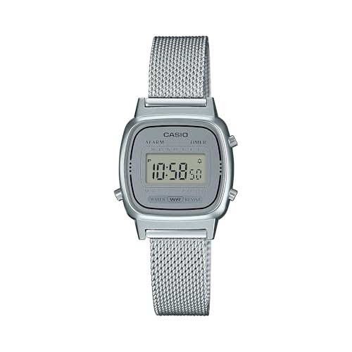 Casio Vintage Gent Silver Mesh Women's Clock (Diameter 25 mm)
