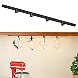 bssmmai 4 Stück Standmixer Zubehör Halter Kompatibel mit KitchenAid Zubehör, Kompatibel mit Kitchen Aid Accessories, 4 Haken zur Aufbewahrung von Schneebesen, Flachrührern, Knethaken Usw (Schwarz)