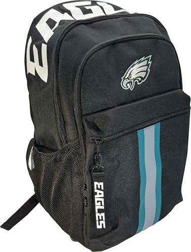 Image of NFL Philadelphia Eagles Backpack - Triple Stripe Wordmark Design with Keychain