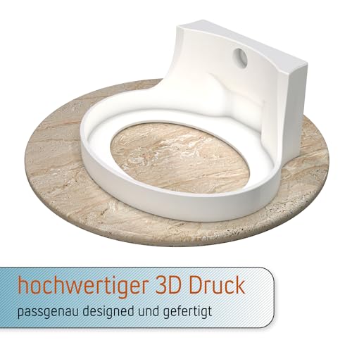 Sagrotan No Touch Wandhalterung, kompatibel mit Sagrotan Seifenspender, 3D gedruckte Halterung zur Wandmontage, platzsparend, stabil & hygienisch, inkl. Monatgematerial