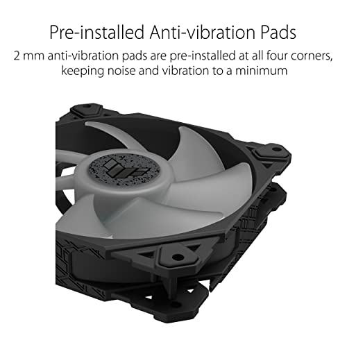 Ventilador de 120 mm ASUS TUF TF120 ARGB White con rodamiento PWM 3