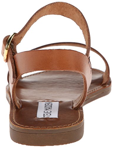 Steve Madden Womens Donddi Flat Sandal, Tan Leather, 8 Us #TOP2