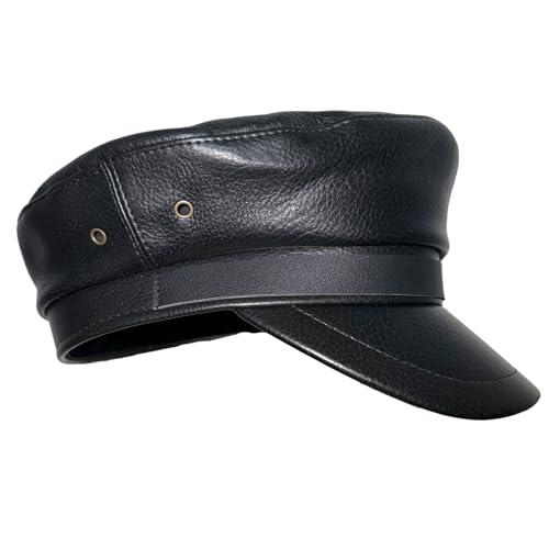 Gorra estilo vintage de cuero PU para mujer miniatura 4