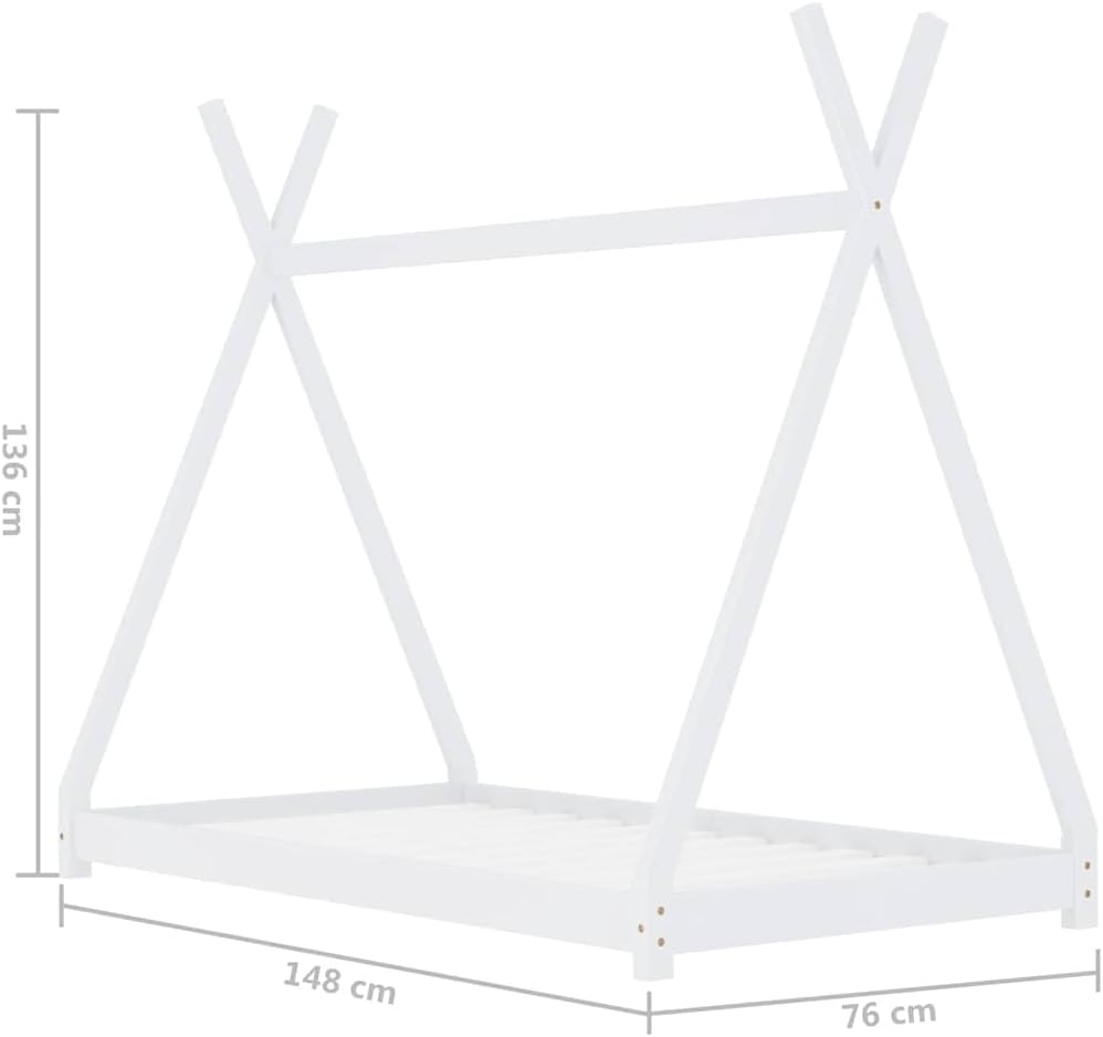 Dimensions of vidaXL Scandinavian Tipi Kids Bed Frame