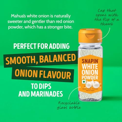 Image of Snapin Garlic Powder & White Onion Powder (50g+50g) | Ready to use | Sourced From Rajasthan & Gujarat | Zero added Colours, Fillers & Preservatives | Pack of 2