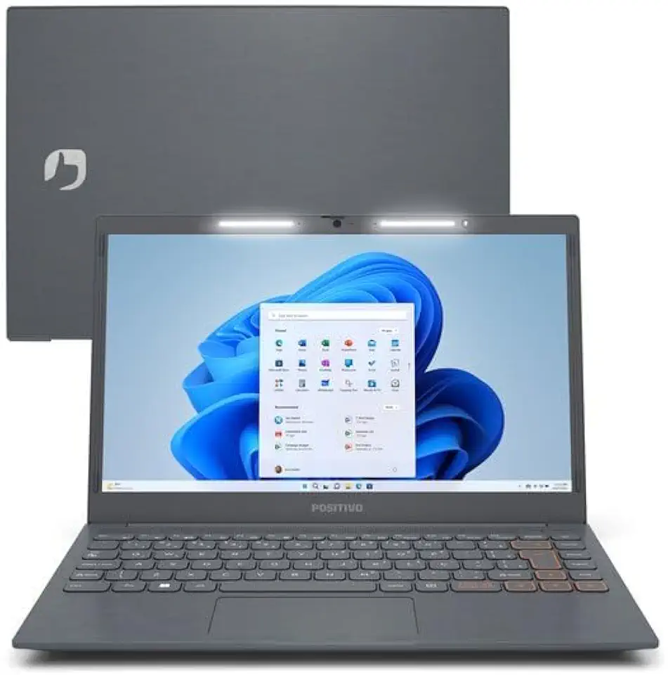 Notebook Positivo Vision 14,1'', Lumina Bar, 4GB RAM, 128 GB, Cinza