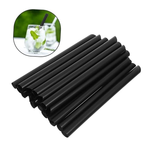 1000 pitillos desechables negros para bebidas miniatura 7