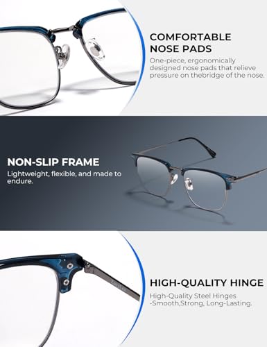 Image of ZanyLen Blue Light Blocking Glasses Men Computer Gaming Glasses For Mens