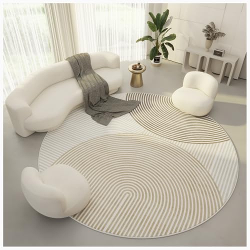 Tapis rond moderne et minimaliste décoration salon confortable