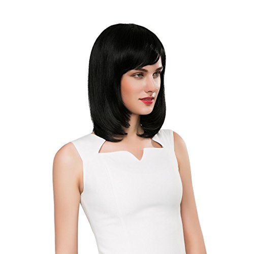 Image of Tressedup Hair medium bob hair wig / black colour for women n girls