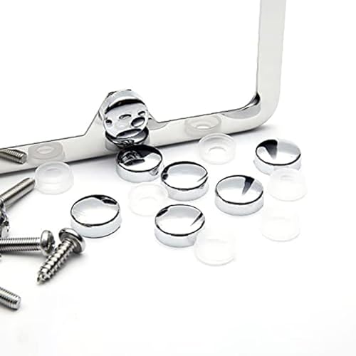 Chrome License Plate Frames, Universal Car License Plate Covers, Rust-Proof, Weather-Proof Silver Stainless Steel License Plate Holder, Pack Of 2 #TOP4