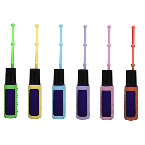 minkissy 1 Juego De Rollo botella de rodillos difusores para aceites esenciales Salsa nezeni cosmetics tripe botella de rodillo de vidrio botellas de vidrio enrollables Acero inoxidable