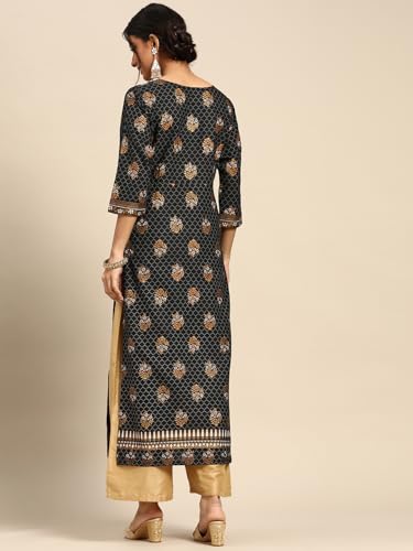 Image of Gerua By Libas Printed Viscose Straight Kurta Suit