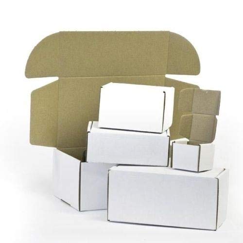 200 x F1 White Postal Pip Die Cut Cardboard Package Mailing Shipping Boxes (4x3x2") 101.6x76.2x50.8mm