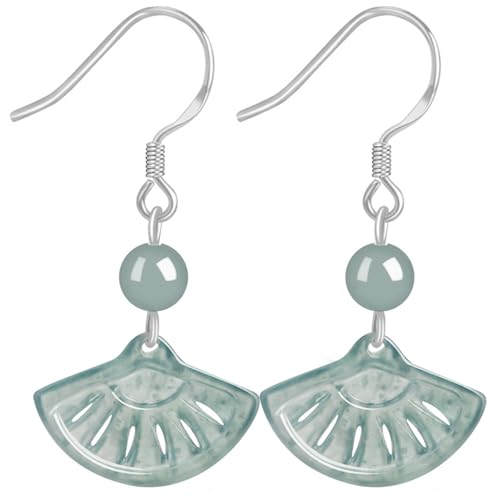 Boucles d'oreilles jadeite uniques symbole de douceur faite main