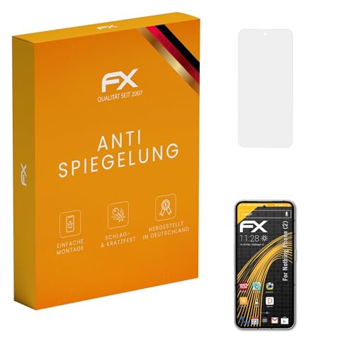 atFoliX Screen Protector compatible with Nothing Phone (2) Screen Protection Film, anti-reflective and shock-absorbing FX Protector Film (3X)