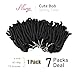 Niseyo Pre twisted Bob Spring Twist Hair 6 Inch 7 Packs Short Pre-looped Crochet Braid (1B, Natural Black)