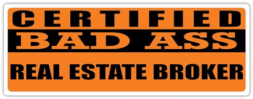 3x8 In Magnet Certified Bad Ass Real Estate Broker  Occupation Job Career Gif...