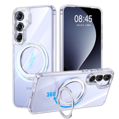 �y�ČRMIL�K�i�EMagsafe�Ή��zGalaxy S25 �p �P�[�X MagSafe�Ή� �����O 360°��]�X�^���h�@�\ �c�����Ή� ���� ���΂ݖh�~ ���C�����X�[�d �����Y�ی� �ϏՌ� �g�уJ�o�[ �M�����N�V�[ S25 �J�o�[ �}�O�l�b�g���� �ԍڃz