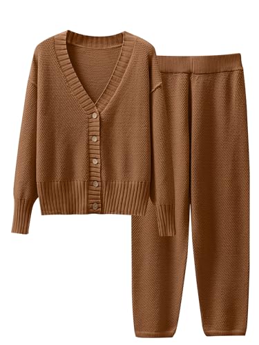 Caracilia Womens 2 Piece Outfits Lounge Set V Neck...