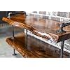 Handcrafted southern rustic logwerks industrial pipe live edge entertainment center steampunk tv stand with live edge wood honey pine  urban country home decor