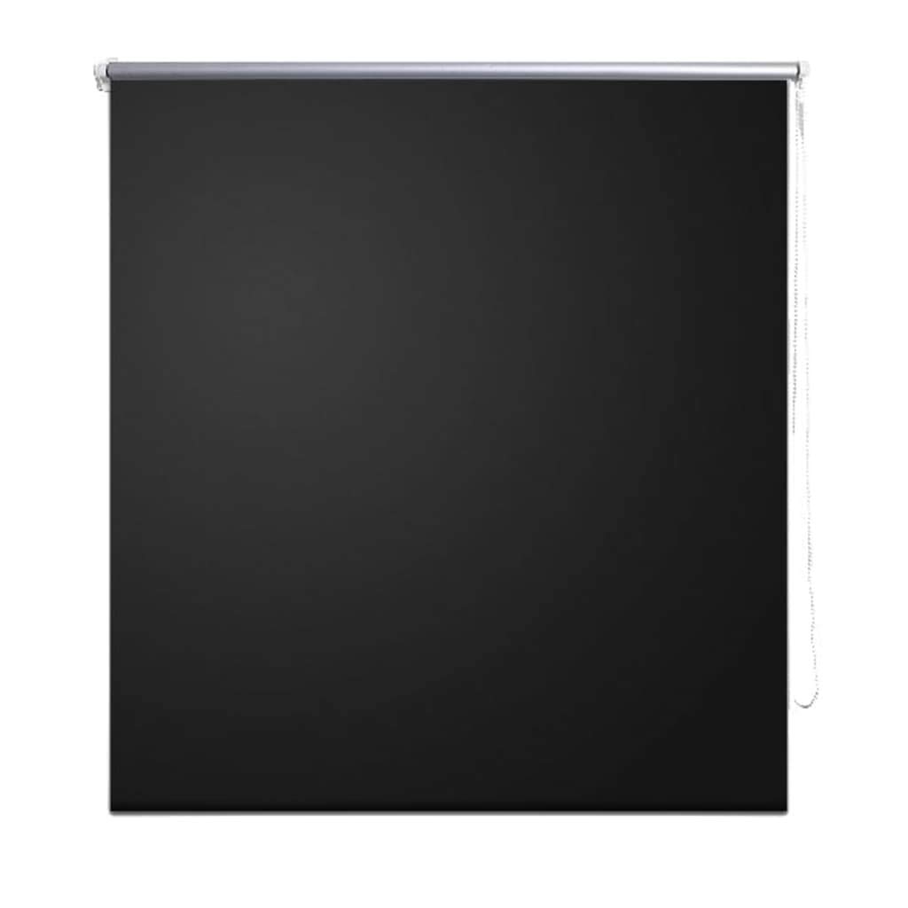 vidaXL Roller Blind Blackout 124.4x230Cm Black Daynight Window Sunscreen Drape