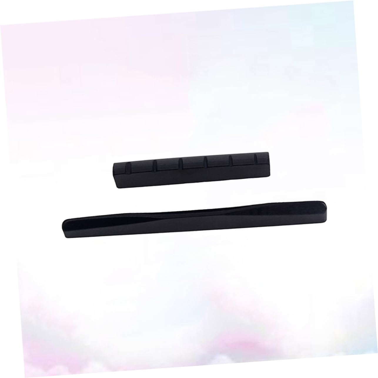 Toyvian Sillín de Guitarra de Hueso Negro Gl905 para Guitarra Clásica y Acústica Juego de 2 Piezas