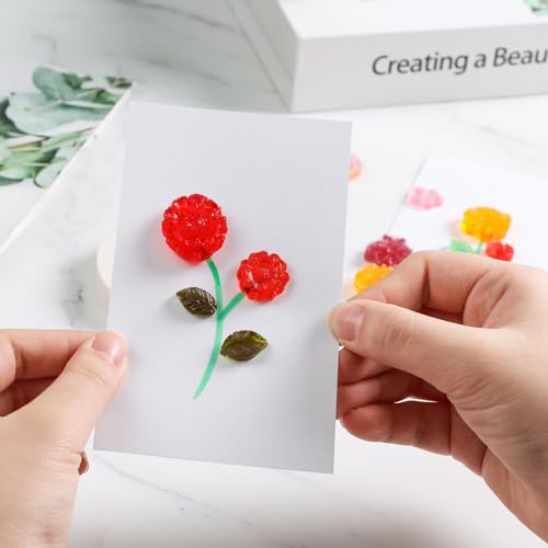 Loveinusa HTG0242 2Pcs Silicone Molds, Resin Mold Cake Fondant Silicone Mold Fondant Clay Mould Flower Silicone Mold Flower Shape Diy Decorating Tool thumb #5