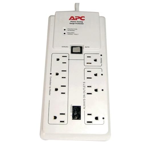 APC P8GT 8 Outlets 120V Power-Saving Home/Office SurgeArrest with Phone Protection White