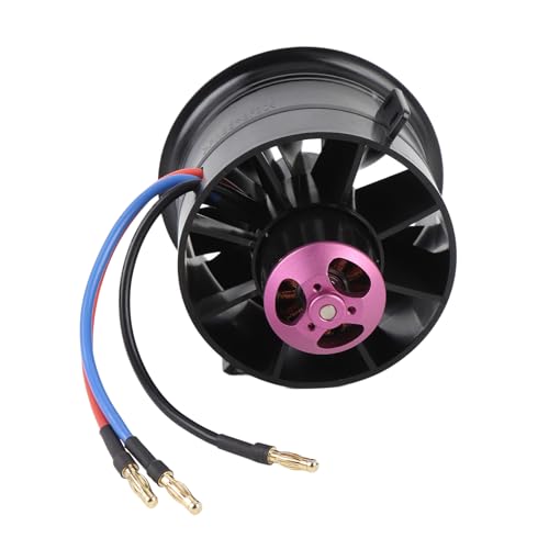 Alomejor 80 -mm -EDF ELECTRELAUSELD LAV, 12 Blade 3000W 6s 2000kV RC -Jet -Motor mit 3,43 Kg Schub für Modellflugzeuge DIY -Gebäude und Ersatzteile