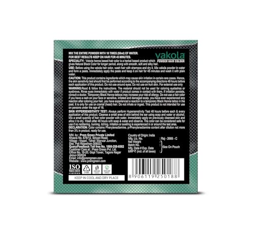 Color en polvo negro natural para cabello 0.17 oz pack 36 miniatura 5